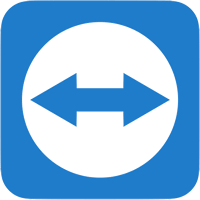 Logotipo do software de acesso remoto Teamviewer para celular